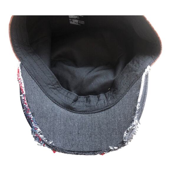 Urban Outfitters NWOT Timeless Modern Denim Patchwork Raw Edge Detail Cabbie Hat - Picture 9 of 15